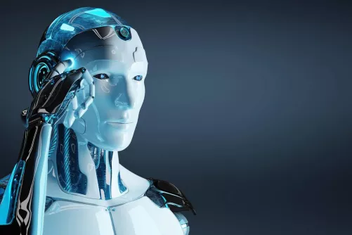 Humanoid robot grafikus illusztráció