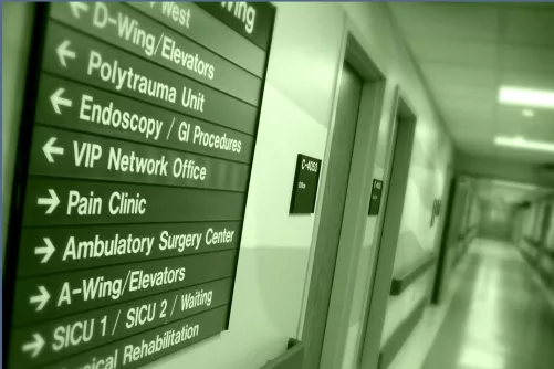Kórházi betegirányító tábla