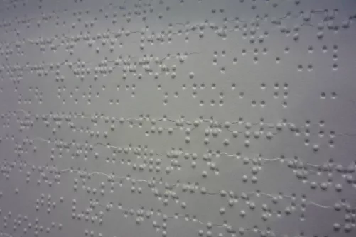 Szöveg Braille-írással