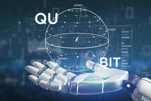 Kvantumszámítástechnika grafikus illusztráció