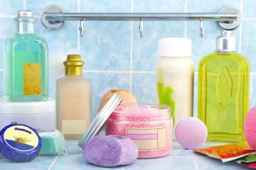 Kozmetikumok fürdőszobában