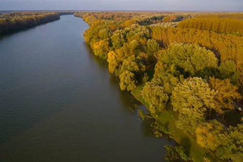 Tisza folyó, légi felvétel