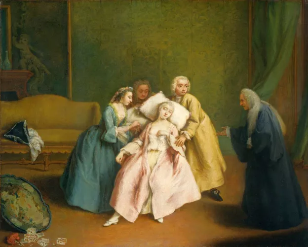 Közönséges ájulás 18. századi festményen