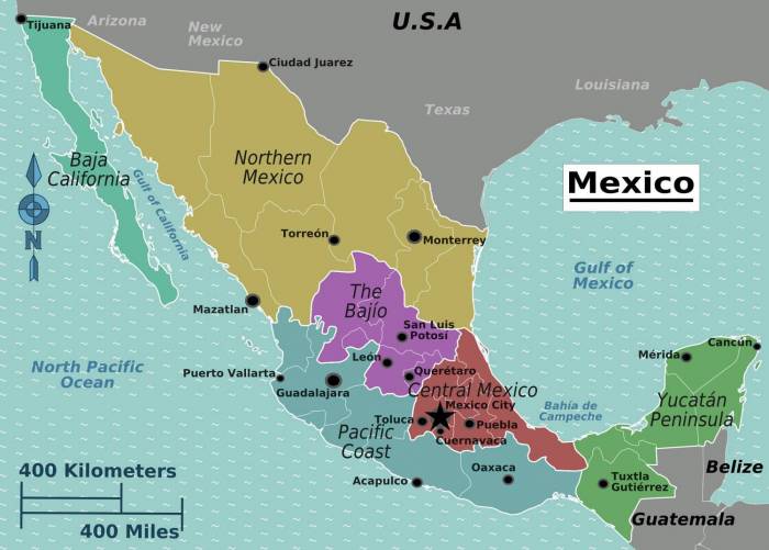 Mexikó (térképvázlat)