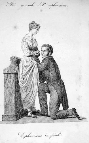 Nőgyógyászati vizsgálat az 1800-as évek elejéről