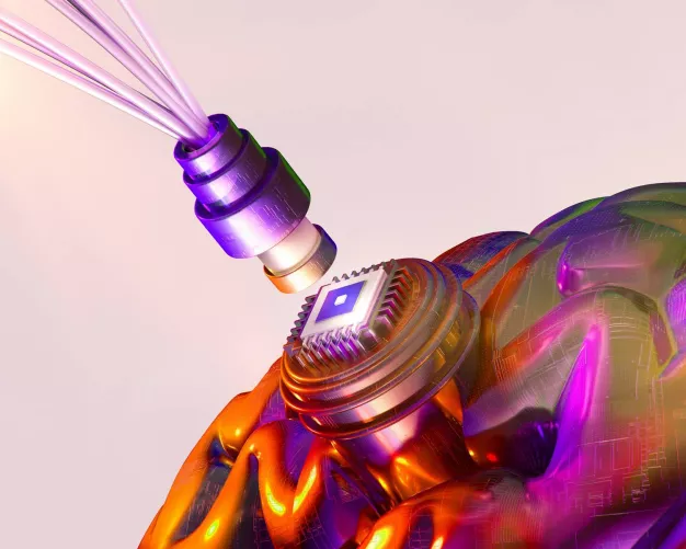 Agyi kapcsolódás 3D illusztráció