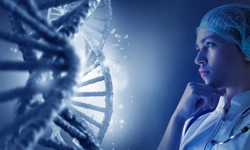 Kutató, DNS – grafikus illusztráció 