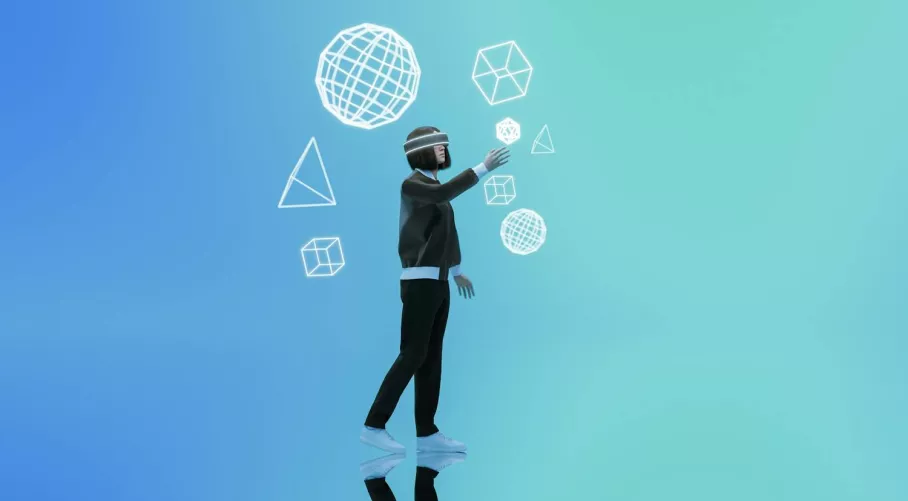 Virtuális valóság illusztráció