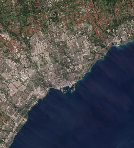 Toronto egy része műholdfelvételen