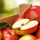 Szedett alma, egy kettévágva